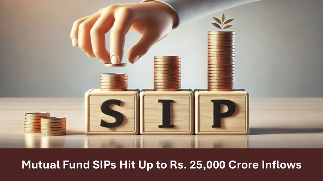 Mutual Fund SIPs Hit Up to Rs. 25,000 Crore Inflows