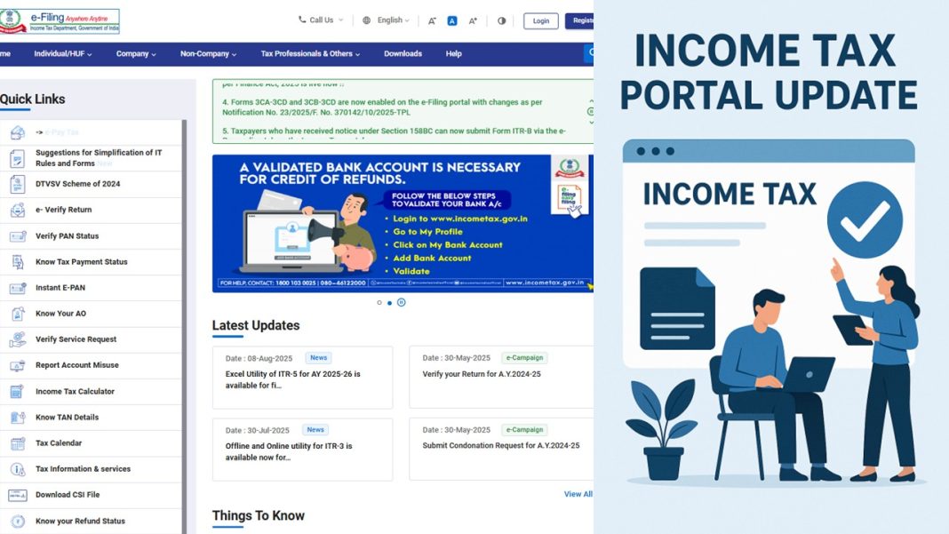 Income Tax Portal Update: ITR-U Filing facility for AY 2021-22 & AY 2022-23 for ITR-3 & ITR-4 now available