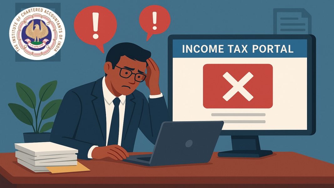 ICAI Flags Major Glitches in Income-Tax Portal, Seeks Urgent CBDT Intervention