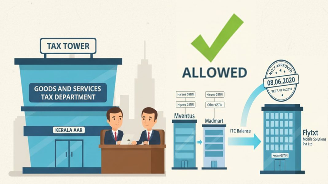 Kerala AAR Allows Transfer of ITC Balance Across GSTINs After Amalgamation