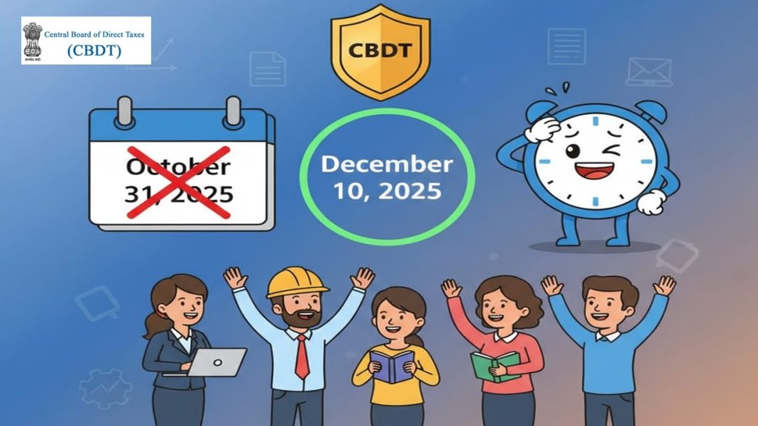 Tax Filing Relief: CBDT Extends ITR and Audit Report Deadlines for AY 2025-26