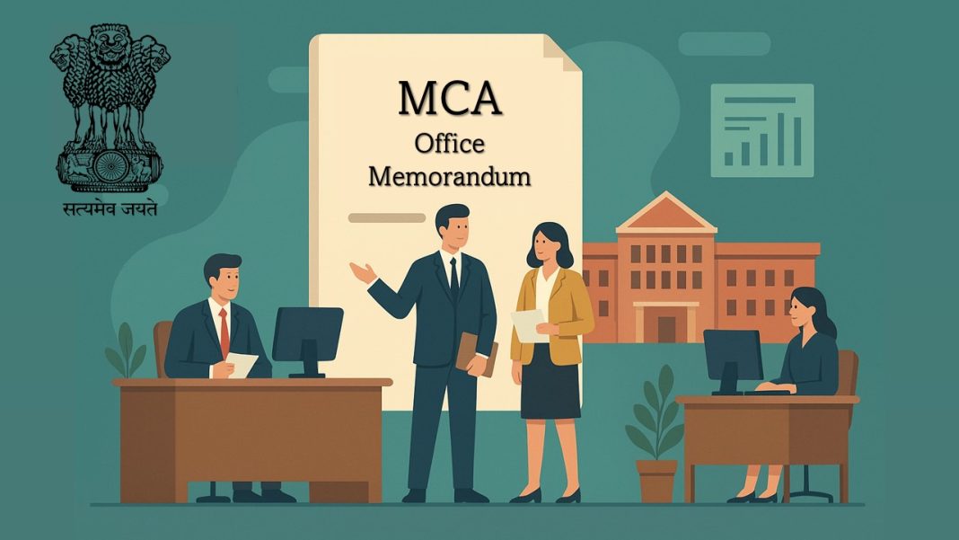 MCA Issues Office Memorandum on Manpower Arrangement for Newly Created RD and ROC Offices