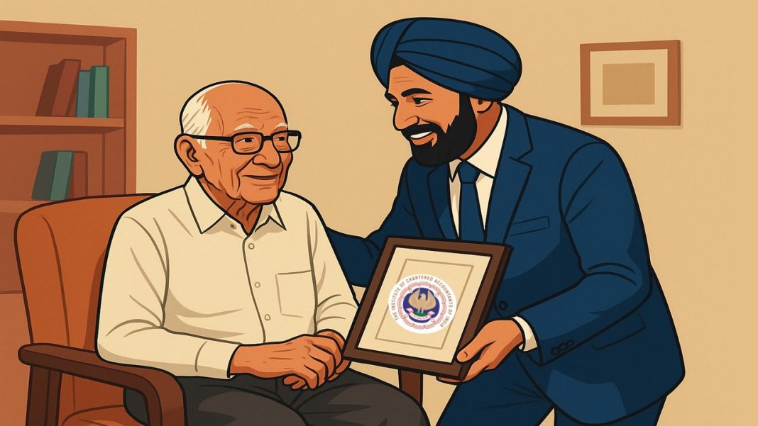 A Century of Dedication to CA Profession: ICAI President Honours 101-Year-Old CA Shantilal P. Vora
