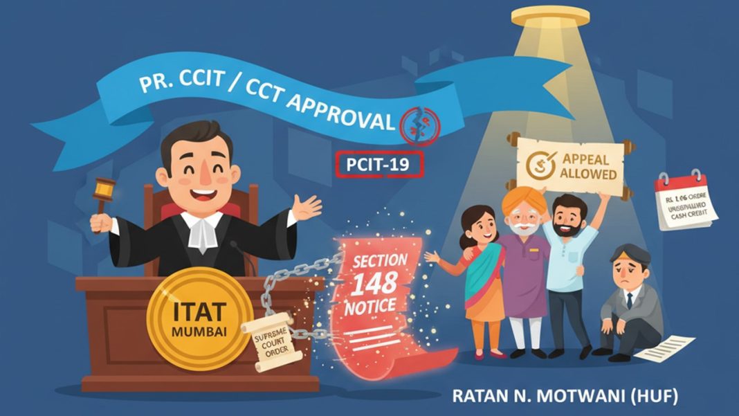 ITAT Mumbai Quashes Section 148 Notice, Allows HUF Taxpayer’s Appeal for AY 2017-18