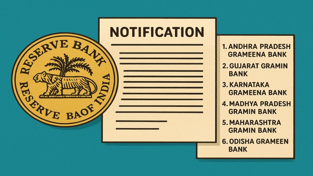 RBI Adds Eight Regional Rural Banks to Second Schedule of RBI Act, 1934