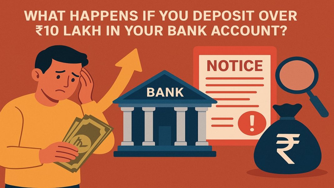 What Happens If You Deposit Over Rs. 10 Lakh in Your Bank Account?