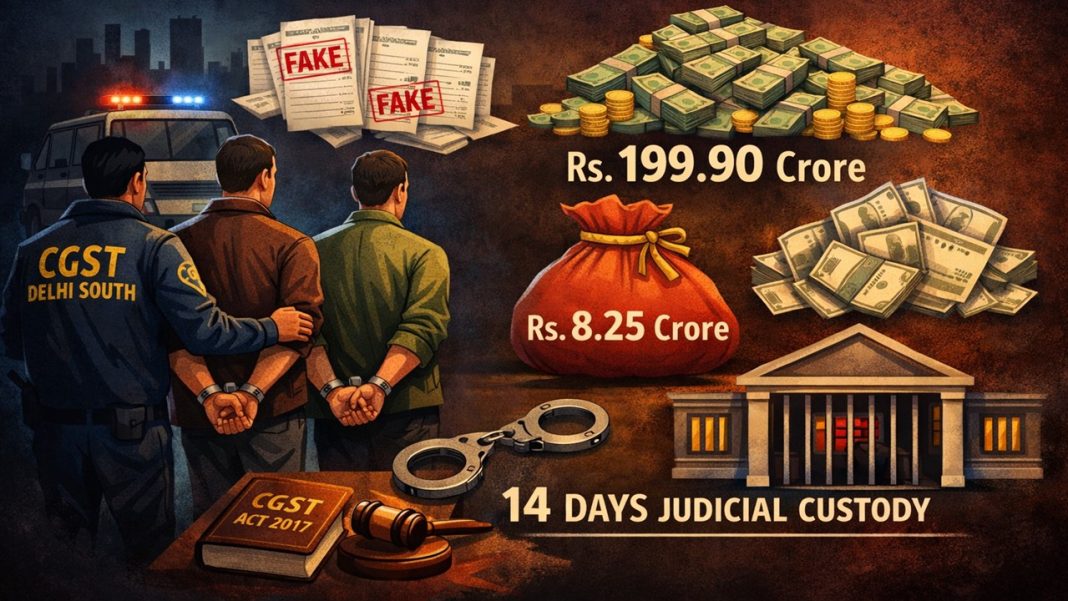 CGST Delhi South Unearths Rs. 8.25 Crore Fake ITC Racket, Two Arrested and Sent to Custody