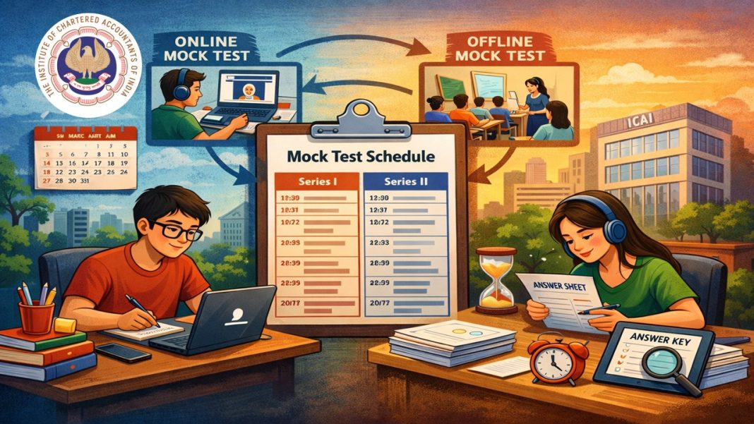 ICAI Announces Mock Test Paper Series I and II for CA Intermediate May 2026