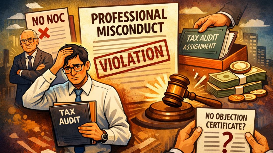ICAI Penalises CA for Accepting Tax Audit Without Obtaining NOC from Previous Auditor