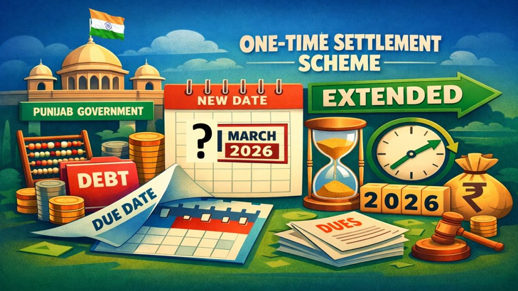 Punjab Govt Extends One-Time Settlement Scheme Due Date Until March 31, 2026