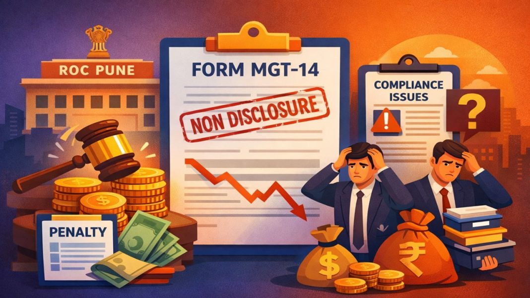 ROC Pune Imposes Penalty on Company for Failure to Disclose Certain Information in Form MGT-14