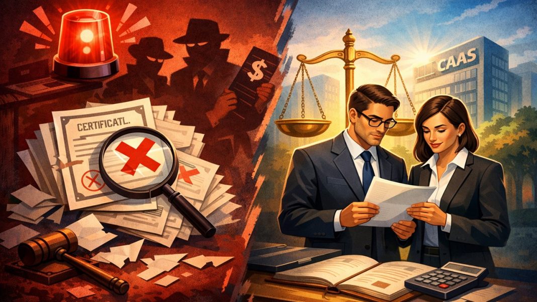 CAAS Raises Alarm Over Non-Compliant Certificates to Safeguard Ethical Chartered Accountants