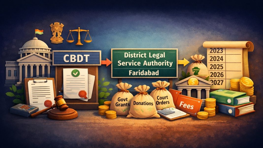 CBDT Grants Income Tax Exemption to District Legal Service Authority, Faridabad