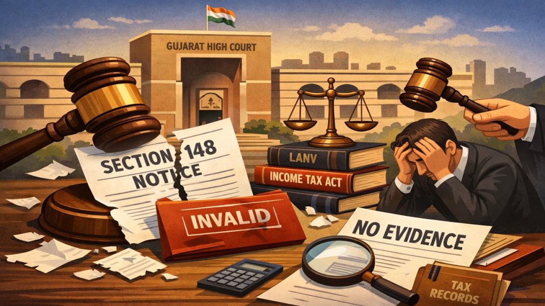 Gujarat High Court Quashes Reassessment Notice Under Section 148 for Lack of Proof