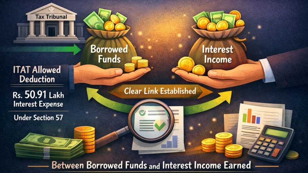 ITAT Allows Rs. 50.91 Lakh Interest Deduction Under Section 57; Deletes AO’s Disallowance