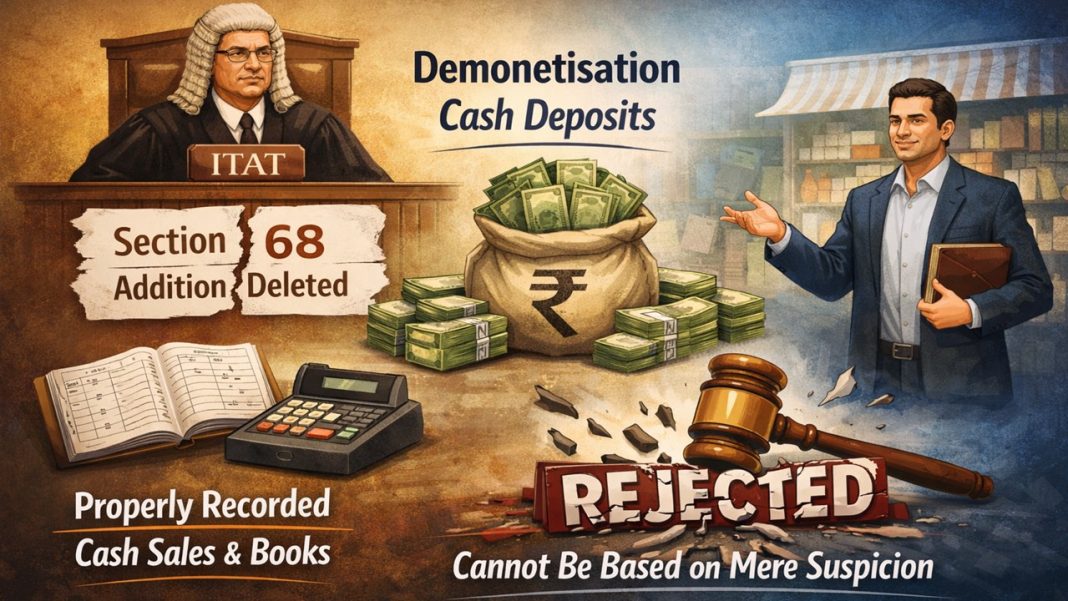 ITAT Deletes Section 68 Addition in Demonetisation Cash Deposit Dispute; Says Suspicion Cannot Replace Evidence