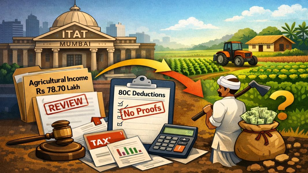 ITAT Mumbai Sends Back Rs 78.70 Lakh Agricultural Income Addition for Fresh Review; 80C Claim Rejected Due to Lack of Proofs