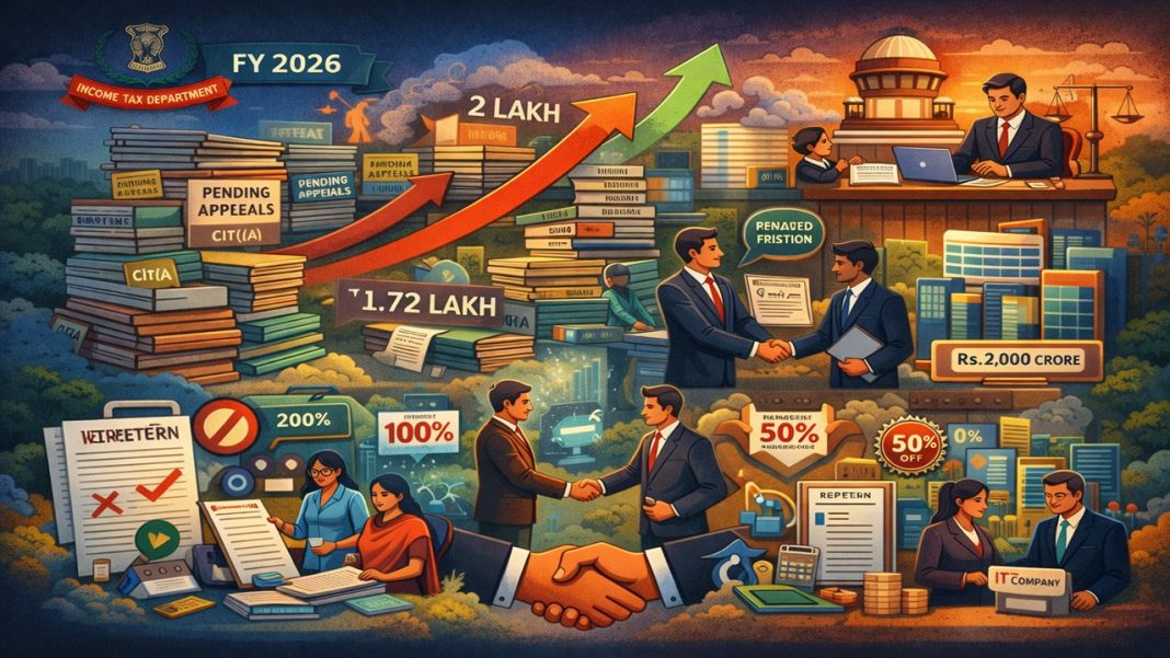 Income Tax Dept Targets Disposal of Over 2 Lakh CIT(A) Appeals in FY26
