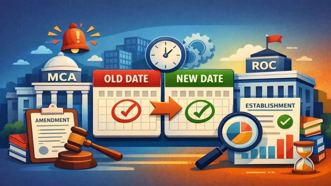 MCA Notifies Amendment to ROC Establishment Effective Date