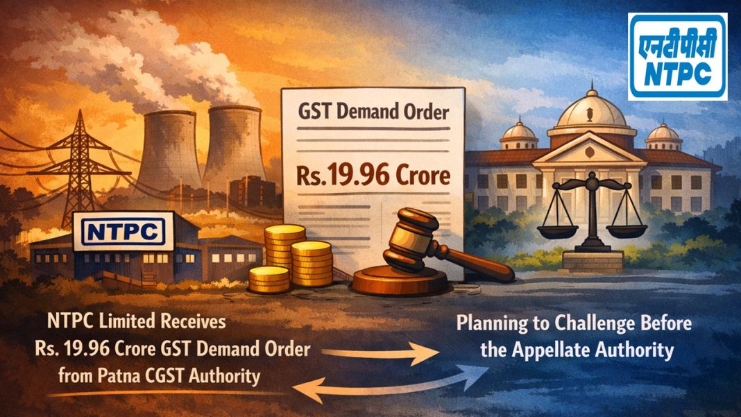 NTPC Limited to Challenge Rs. 19.96 Crore GST Demand Order; Says No Impact on Operations
