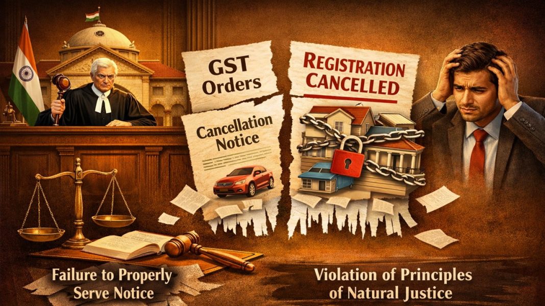 No Obligation to Check GST Portal After Cancellation; Allahabad High Court Quashes GST Orders