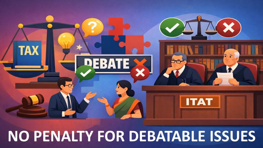 Section 271(1)(c) Penalty Cannot be Levied Where Issue is Debatable: ITAT