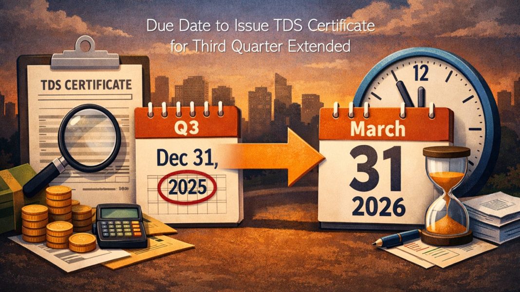 CBDT Extends Due Date to Issue TDS Certificate for Third Quarter Till March 31