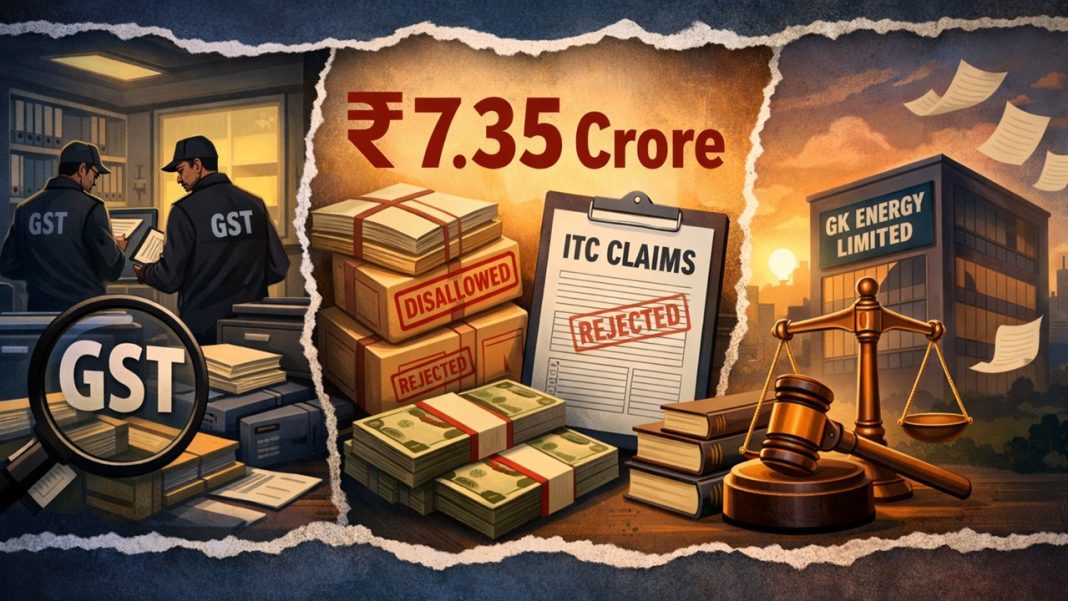 GST Dept Conducts Search Operation at Registered Office of GK Energy; Disallows ITC on IPO Expenses and Other Claims