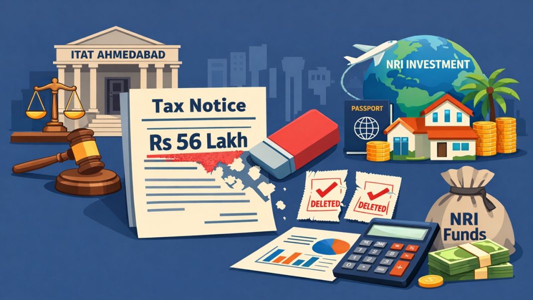 ITAT Ahmedabad Deletes Rs 56 Lakh Addition in NRI Property Investment Case
