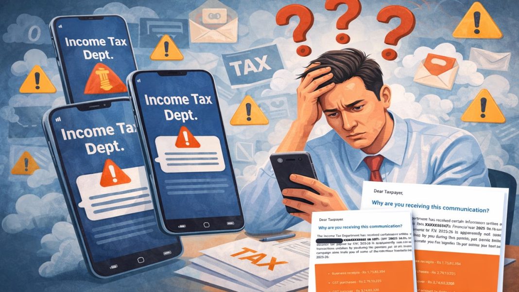 Income Tax Department's Bulk Messages Create Confusion Among Taxpayers