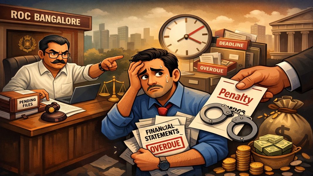 ROC Bangalore Imposes Penalty for Non-Filing of Financial Statements