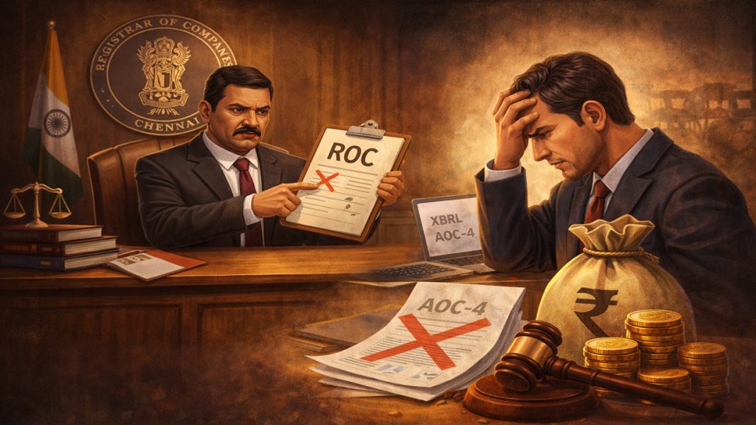 ROC Mumbai Imposes Penalty for Incorrect Filing of AOC-4 XBRL by Director