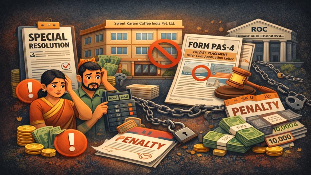 ROC Chennai Imposes Penalty for Issuing PAS-4 Before Filing Special Resolution