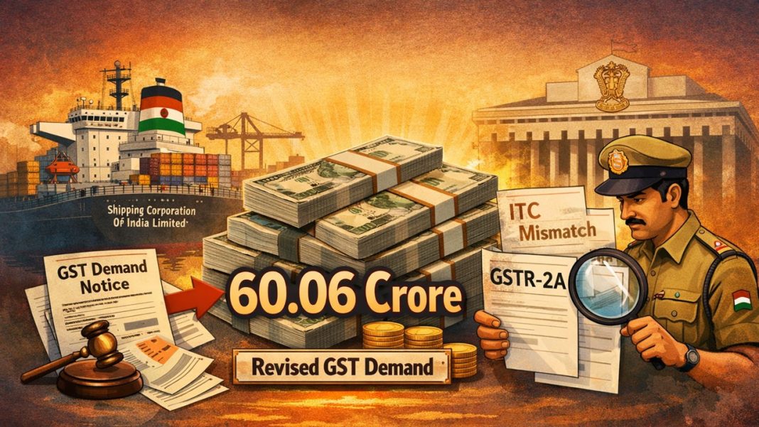 Shipping Corporation of India Faces Rs 60 Crore GST Demand; Reviewing Legal Options to Challenge