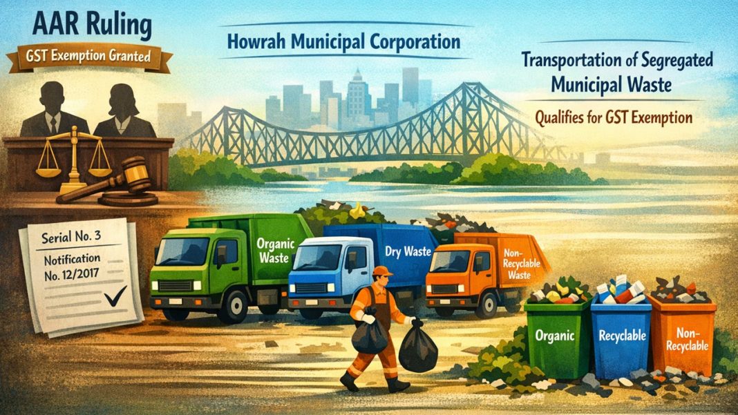 Solid Waste Transport Services to Howrah Municipal Corporation Held GST-Exempt