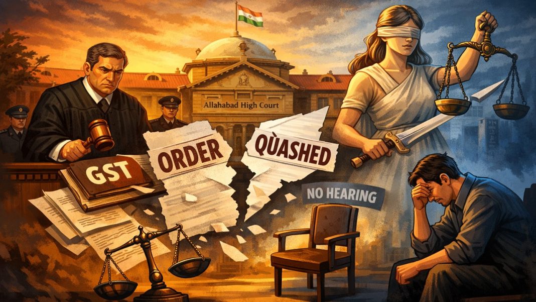 Fair Hearing is Mandatory: Violation of Natural Justice Leads to Quashing of GST Order by Allahabad HC