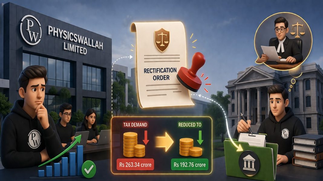 Tax Demand Against Physicswallah Limited Reduces to Rs 192.76 Crore; Company plans to File Appeal Before CIT(A)