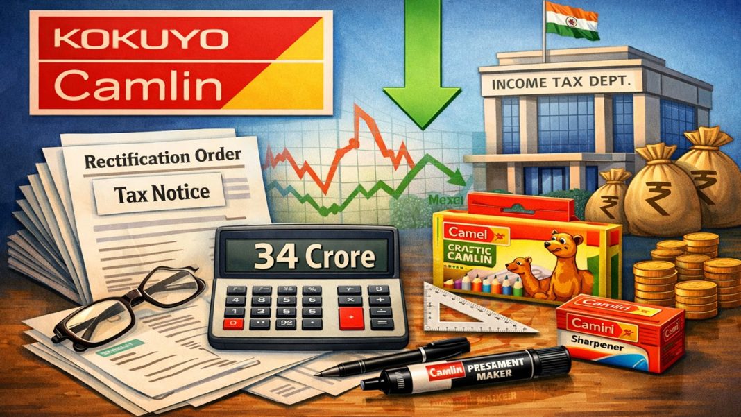 Kokuyo Camlin Receives Income Tax Rectification Order, Demand Reduced to Rs 34 Crore