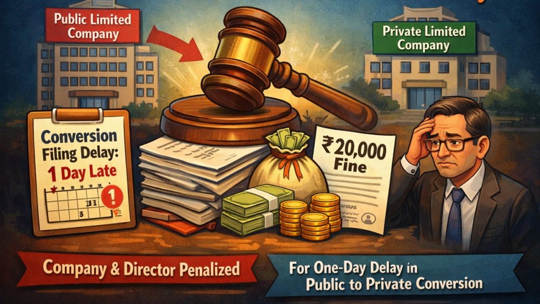 Section 450 Violation: ROC Fines Company and Director Over Conversion Filing Delay