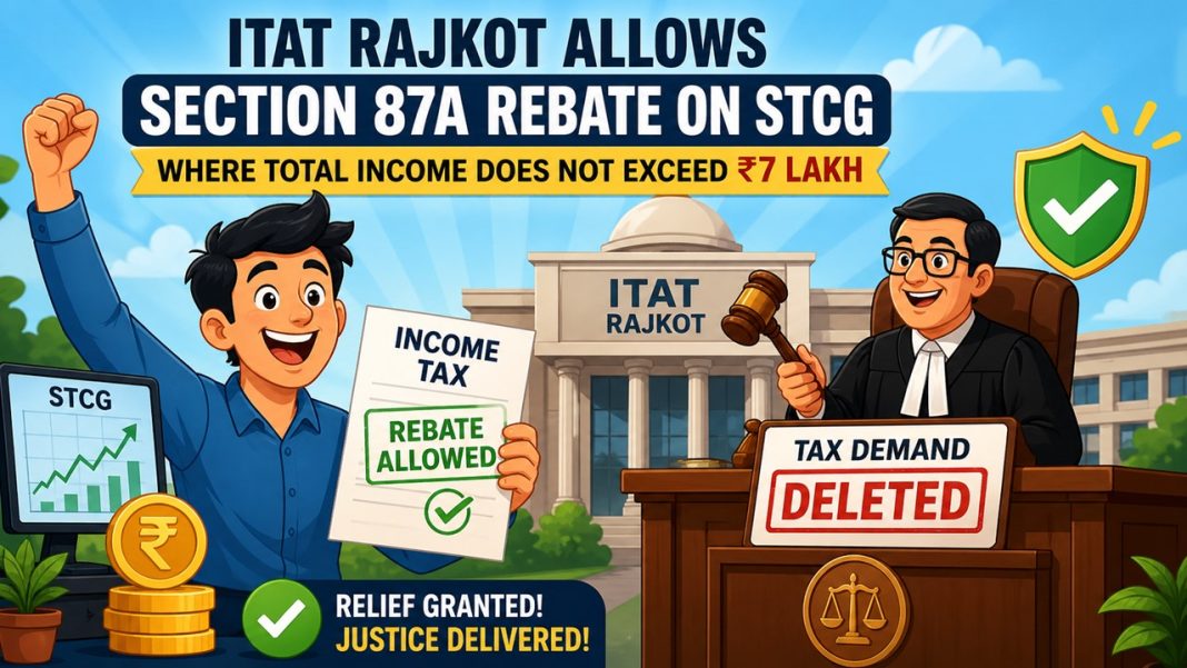 Section 87A Rebate Cannot be Disallowed Against STCG If Is Income Below Rs 7 Lakh: ITAT