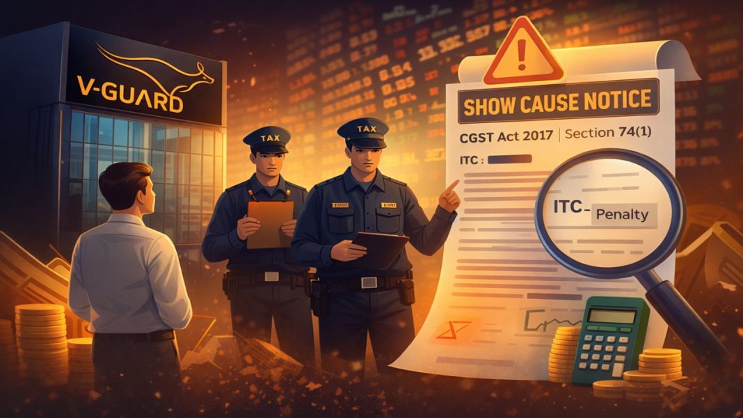 V-Guard Industries Receives GST Show Cause Notice Over Alleged Excess ITC Claim