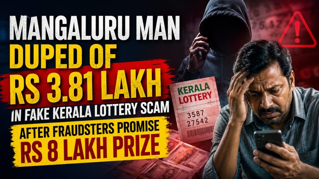 Mangaluru Man Duped of Rs 3.81 Lakh in Fake Kerala Lottery Scam After Fraudsters Promise Rs 8 Lakh Prize