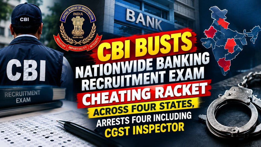 CBI Busts Nationwide Banking Recruitment Exam Cheating Racket Across Four States, Arrests Four Including CGST Inspector