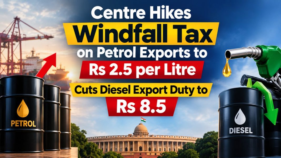 Centre Hikes Windfall Tax on Petrol Exports to Rs 2.5 per Litre, Cuts Diesel Export Duty to Rs 8.5